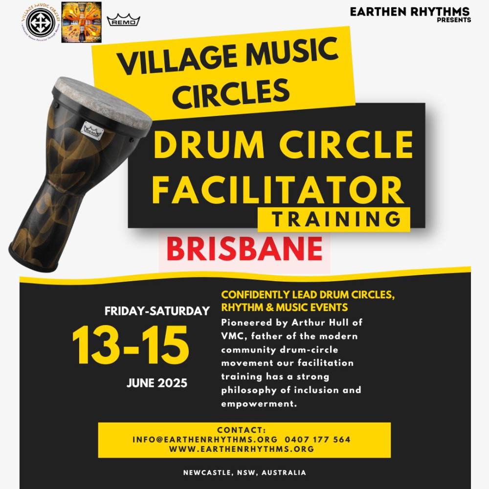 Villiage Music Circles - 3 Day Drum Circle Facilitation Training - Brisbane